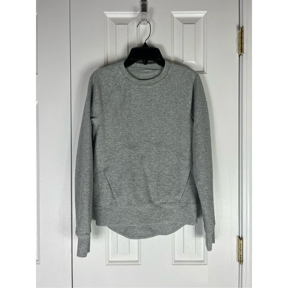 Lululemon Womens Grey Quilted Sweatshirt Size 2